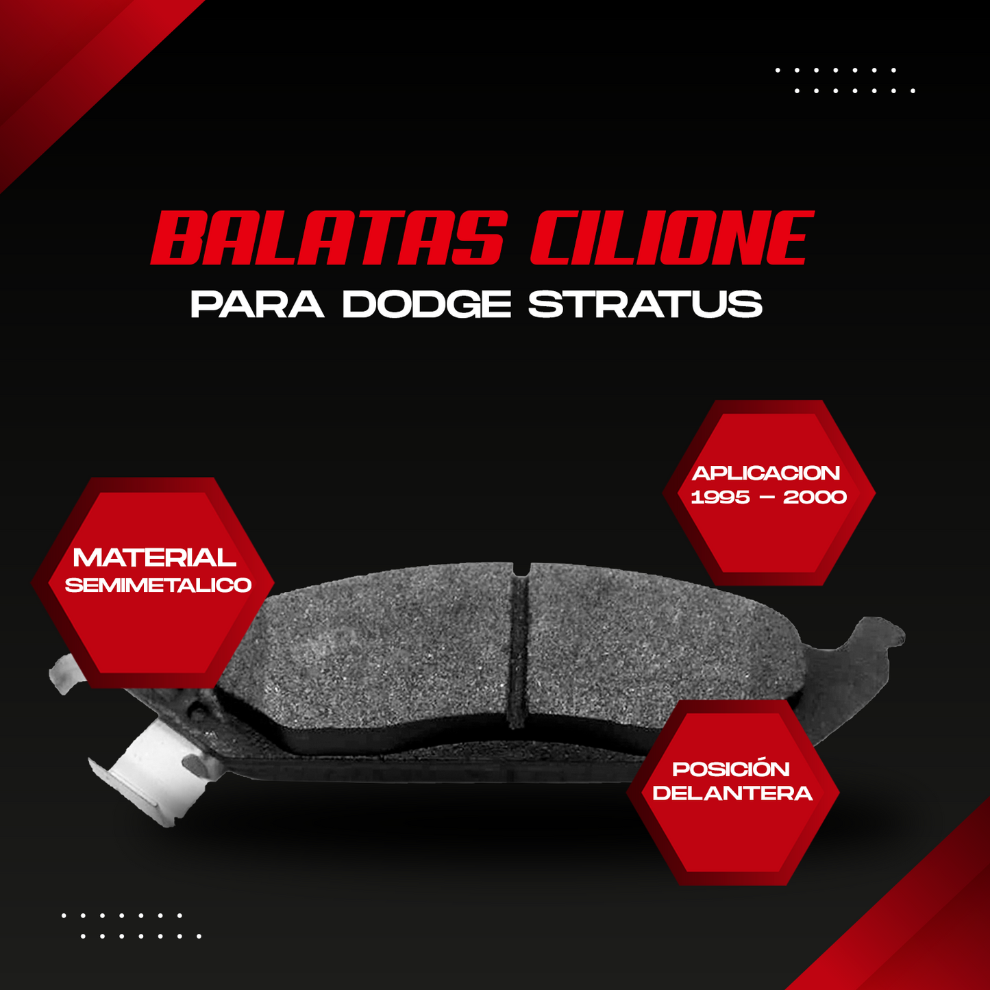 Balatas Delanteras Dodge Stratus 1995–2000 | Envío Rápido