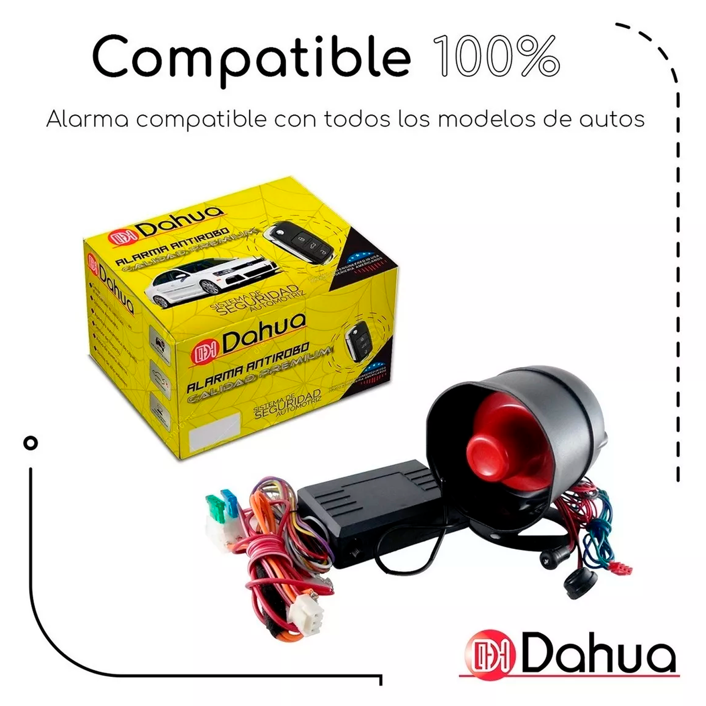 Alarma Automotriz DAL020 Universal con 2 Llaves y Control | TAKAMAYA