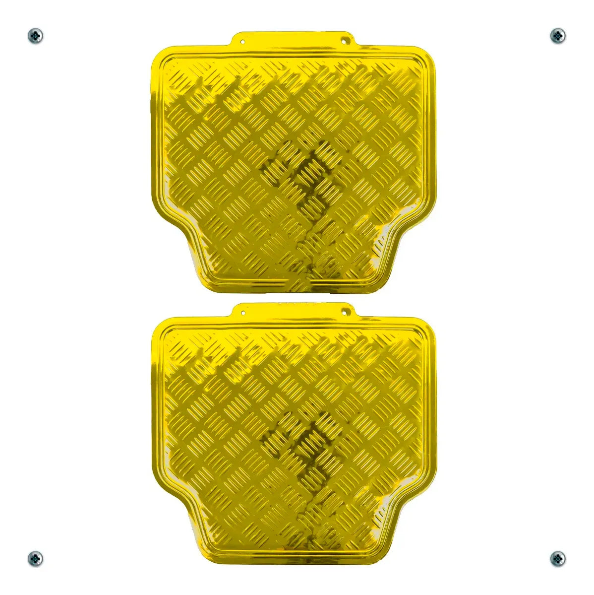 Tapetes Auto Universales Amarillo Cromado 4P Metalizados | TAKAMAYA
