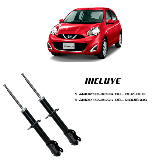 Amortiguadores Delanteros Nissan March 2012–2022 Gas | Par