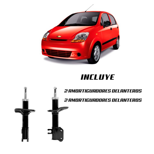 Kit 4 Amortiguadores Matiz 2006–2015 | Del/Tras a Gas