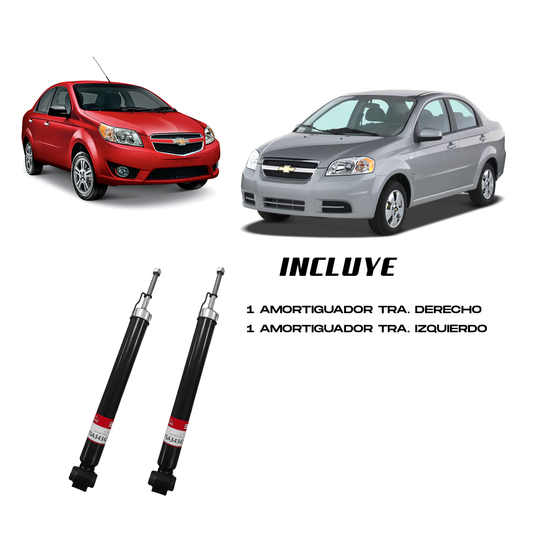Amortiguadores Traseros Aveo NG 2008–2018 1.5L | Par