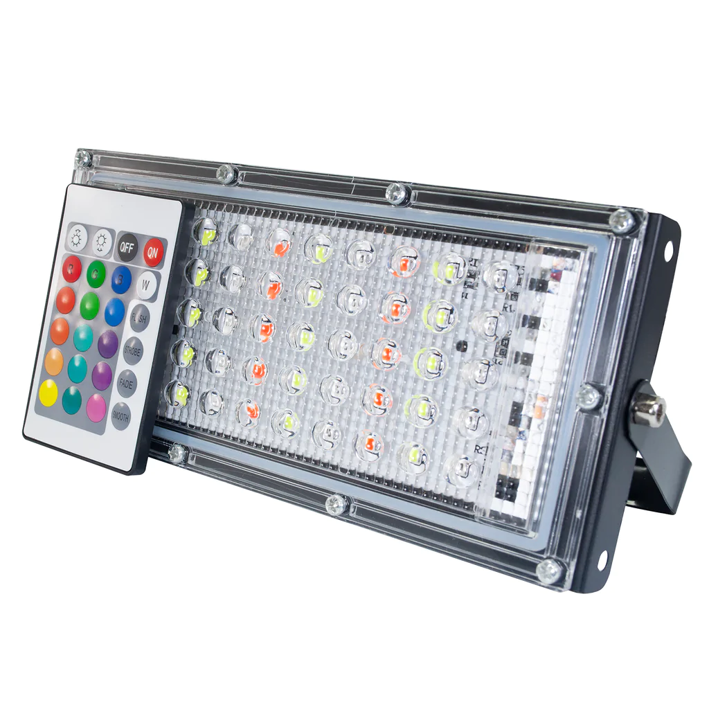 Reflector Led 50w Rgb Multicolor Con Control