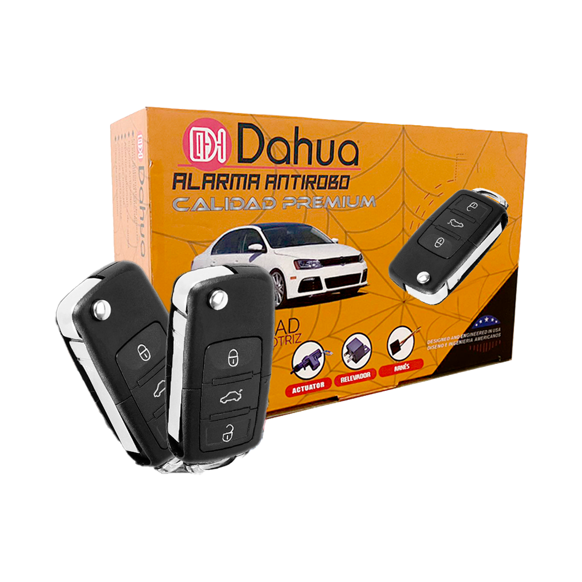 Alarma Automotriz Universal DAL020C 5 Seguros + Control | TAKAMAYA