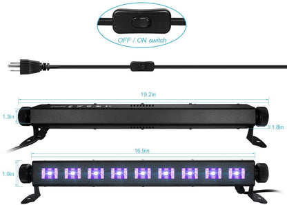 Barra de luz led luces Ultravioleta Uv brilla en la oscuridad luz neón para fiestas decoración