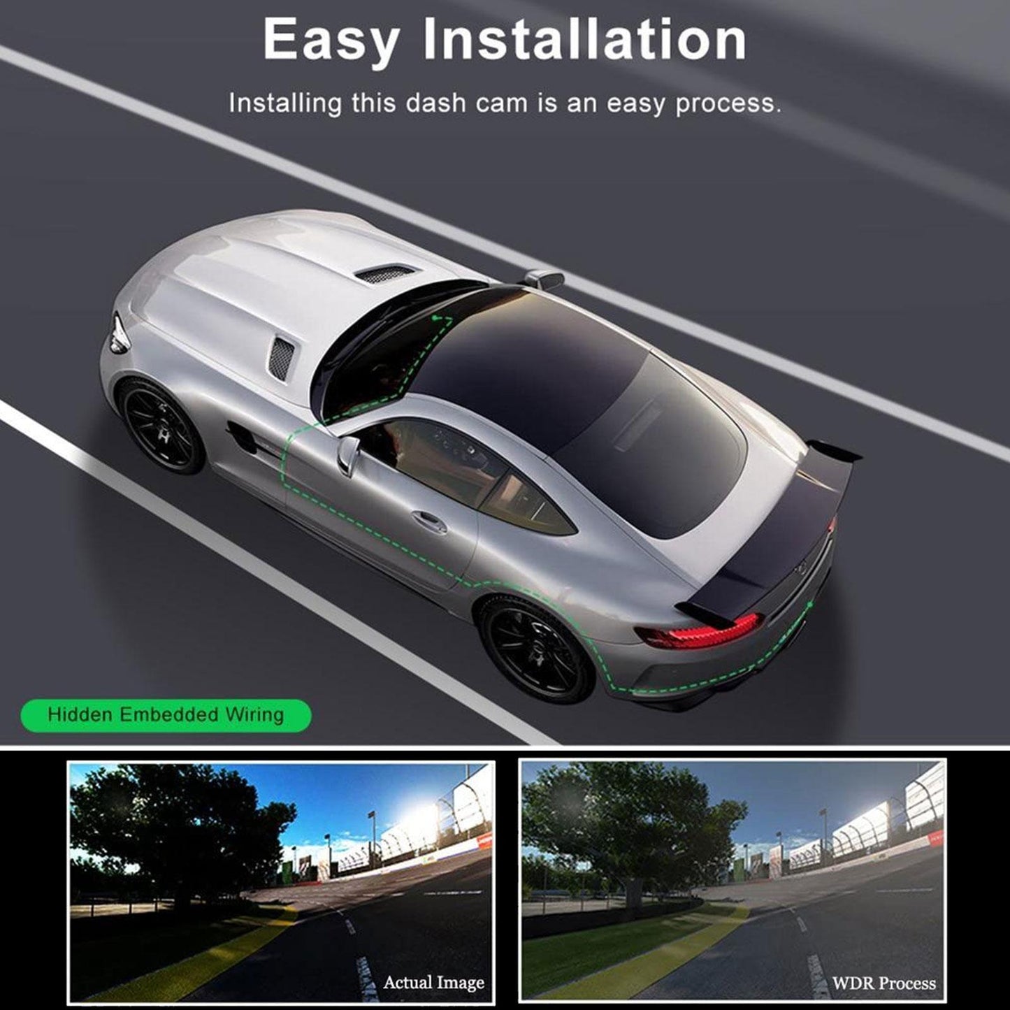 Espejo Retrovisor 2 Camaras Hd DVR Con Pantalla cámara de reversa y frontal universal