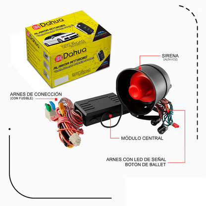 Alarma Automotriz DAL021 Universal con 2 Llaves y Control | TAKAMAYA