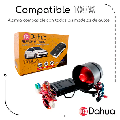Alarma Automotriz Universal DAL020C 5 Seguros + Control | TAKAMAYA