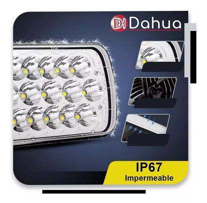 Faros Hiper Led 45w 7x5 Led Luz Alta Baja Jeep Pick Up
