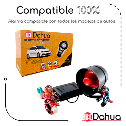Alarma Automotriz Universal DAL021C 5 Seguros + Control | TAKAMAYA