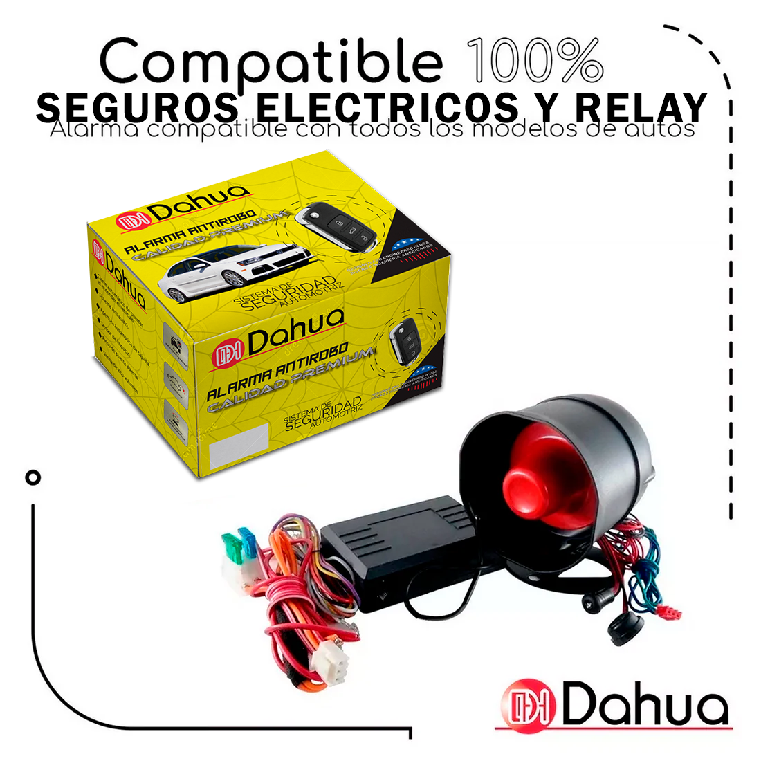 Alarma Automotriz DAL021 Universal con 2 Llaves y Control | TAKAMAYA