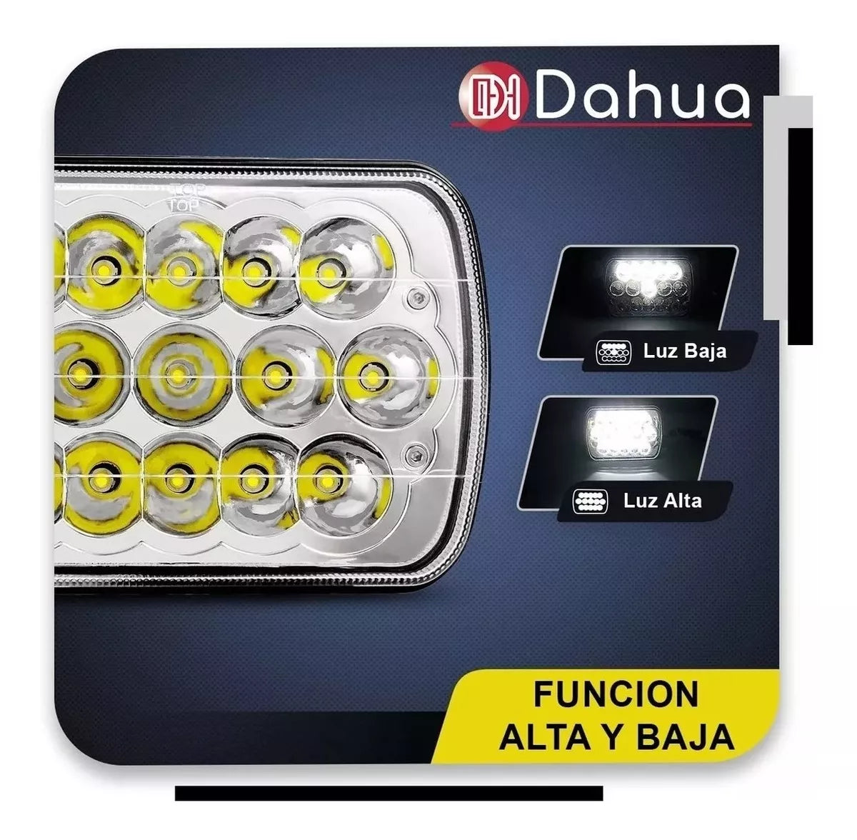 Faros Hiper Led 45w 7x5 Led Luz Alta Baja Jeep Pick Up