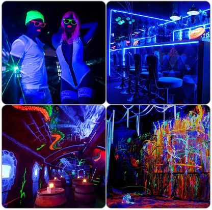 Barra de luz led luces Ultravioleta Uv brilla en la oscuridad luz neón para fiestas decoración