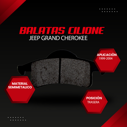 Balatas Traseras Jeep Grand Cherokee 1999–2004 | Envío Seguro