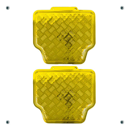 Tapetes Auto Universales Amarillo Cromado 4P Metalizados | TAKAMAYA