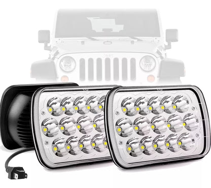 Faros Hiper Led 45w 7x5 Led Luz Alta Baja Jeep Pick Up