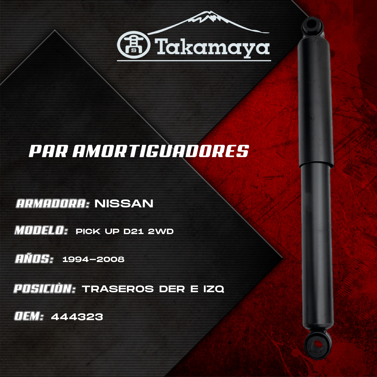 Amortiguadores Traseros Nissan Pick Up D21 94–08 | Hidráulicos